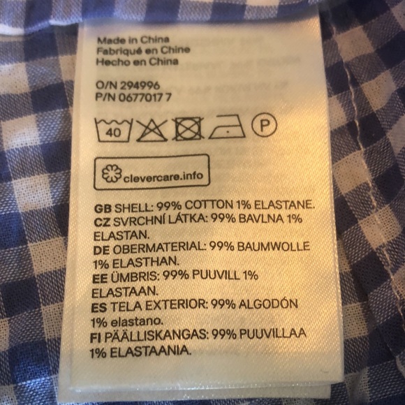 H&M blue/white checkered shorts size 8 - Picture 9 of 9